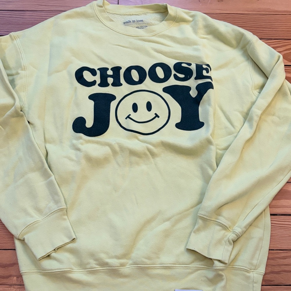 Yellow 'Choose Joy' Sweatshirt
